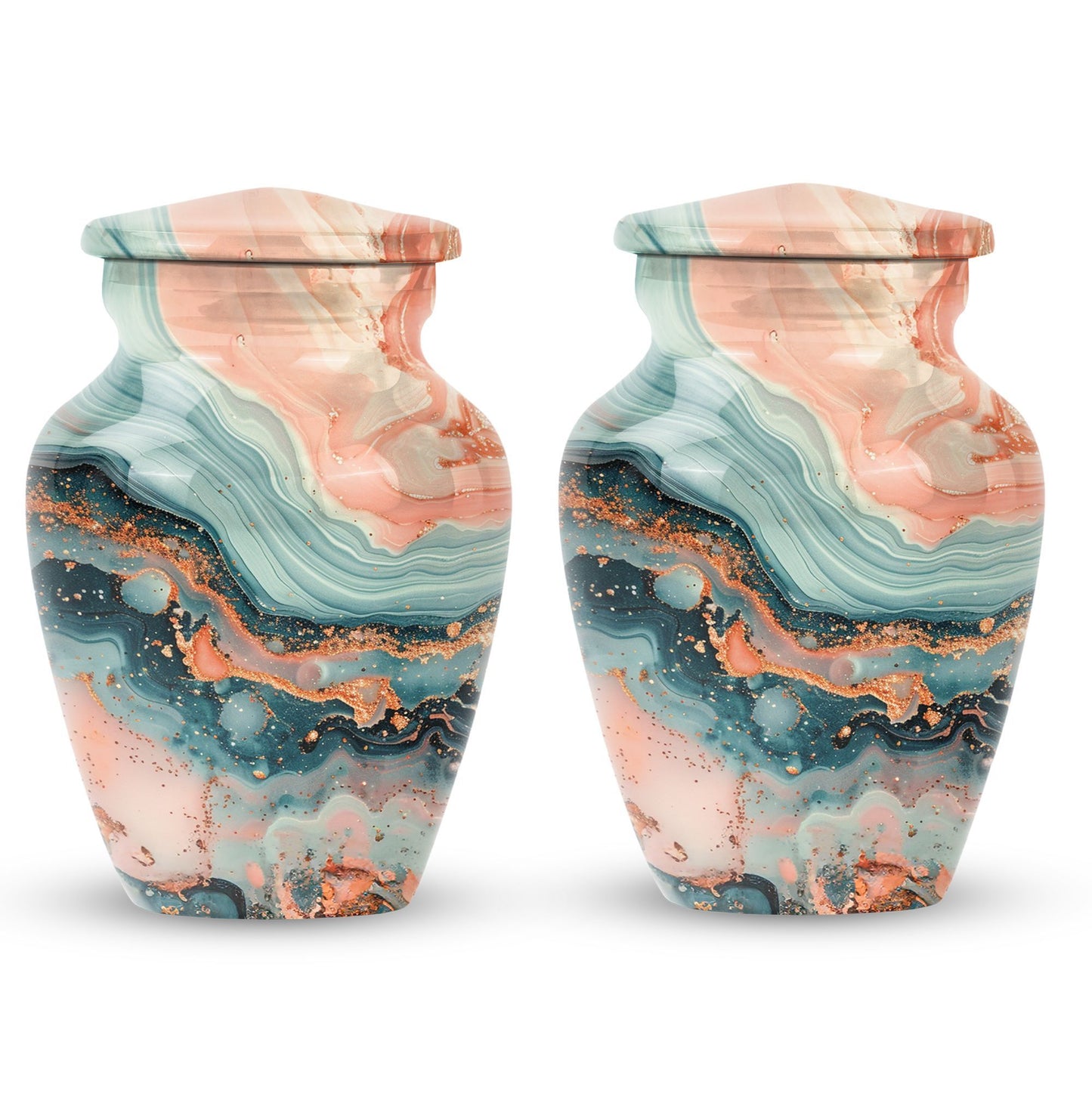 10-inch Vibrant Swirl Urn.