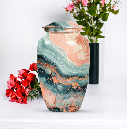 10-inch Vibrant Swirl Urn.