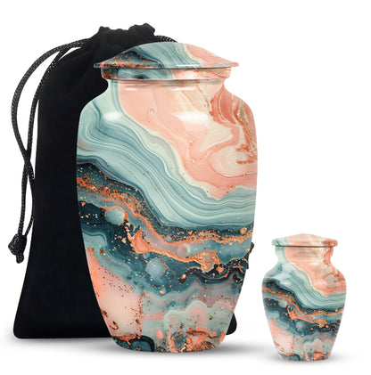 10-inch Vibrant Swirl Urn.