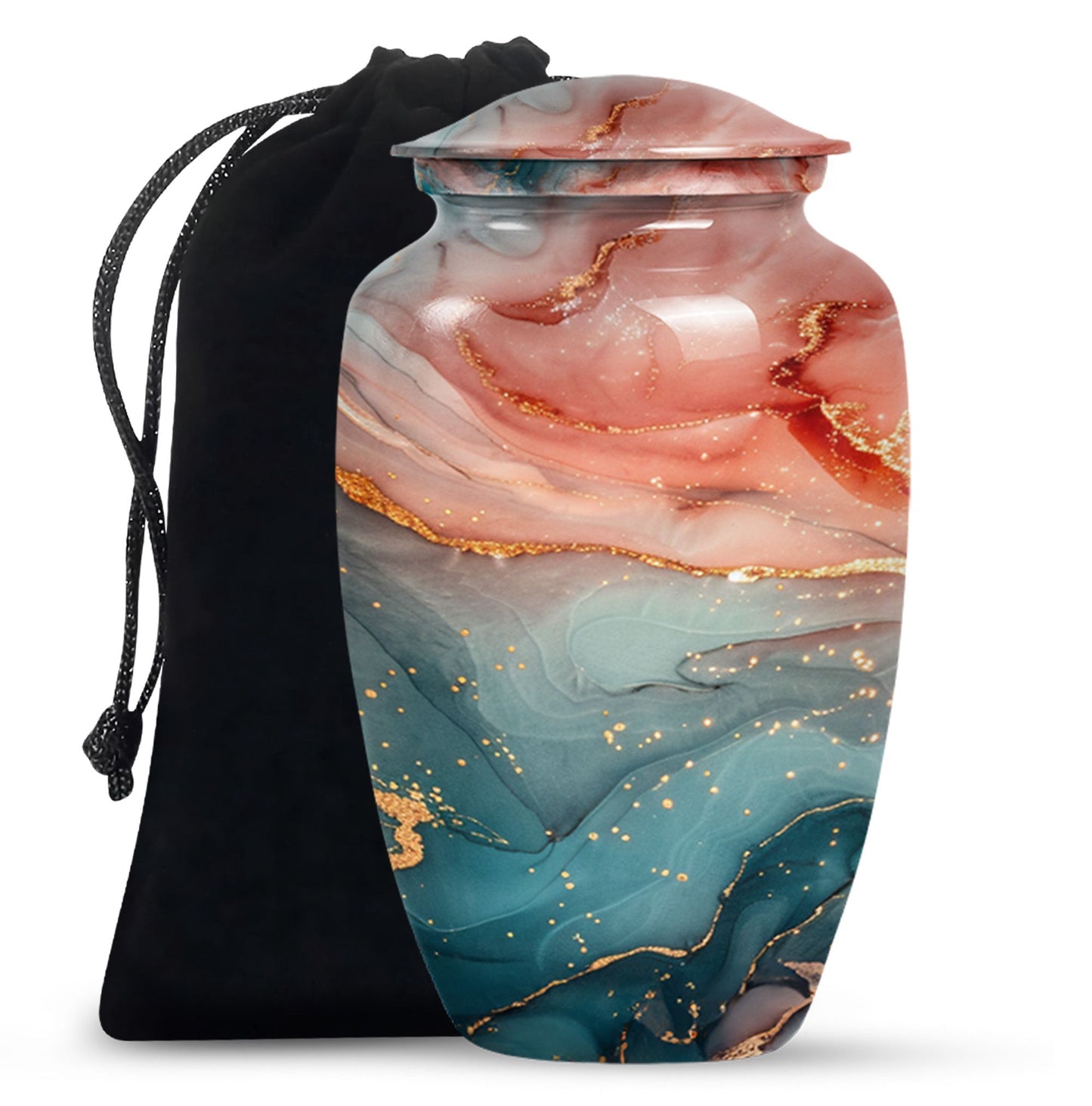 10 inch vibrant swirl classic urn for adult female ashes