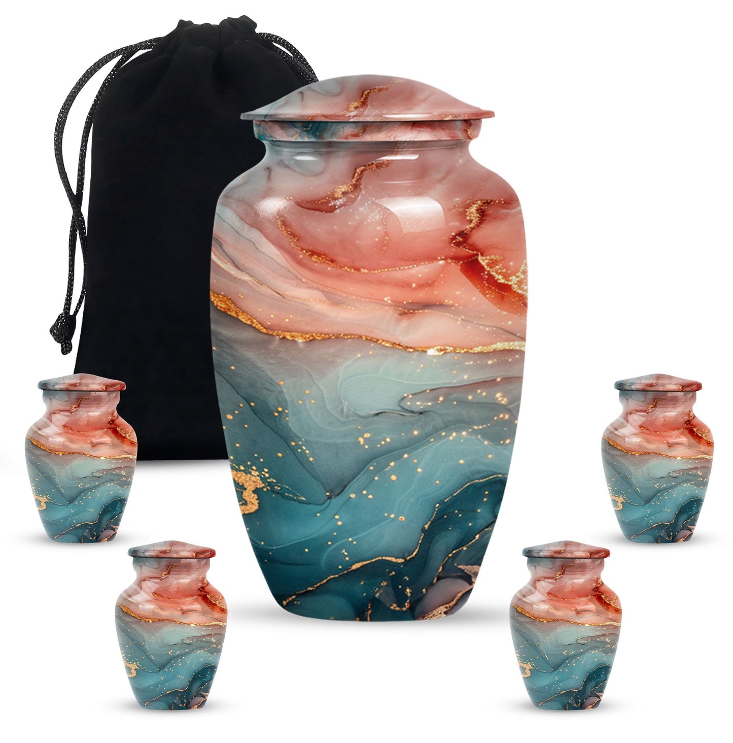 10 inch vibrant swirl classic urn for adult female ashes