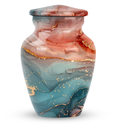 10 inch vibrant swirl classic urn for adult female ashes