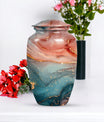 10 inch vibrant swirl classic urn for adult female ashes