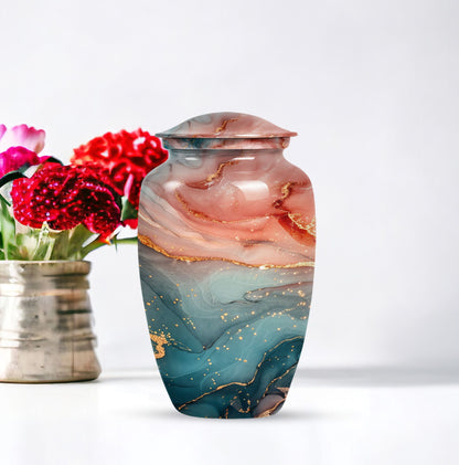 10 inch vibrant swirl classic urn for adult female ashes