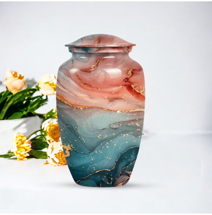 10 inch vibrant swirl classic urn for adult female ashes