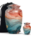 10 inch vibrant swirl classic urn for adult female ashes
