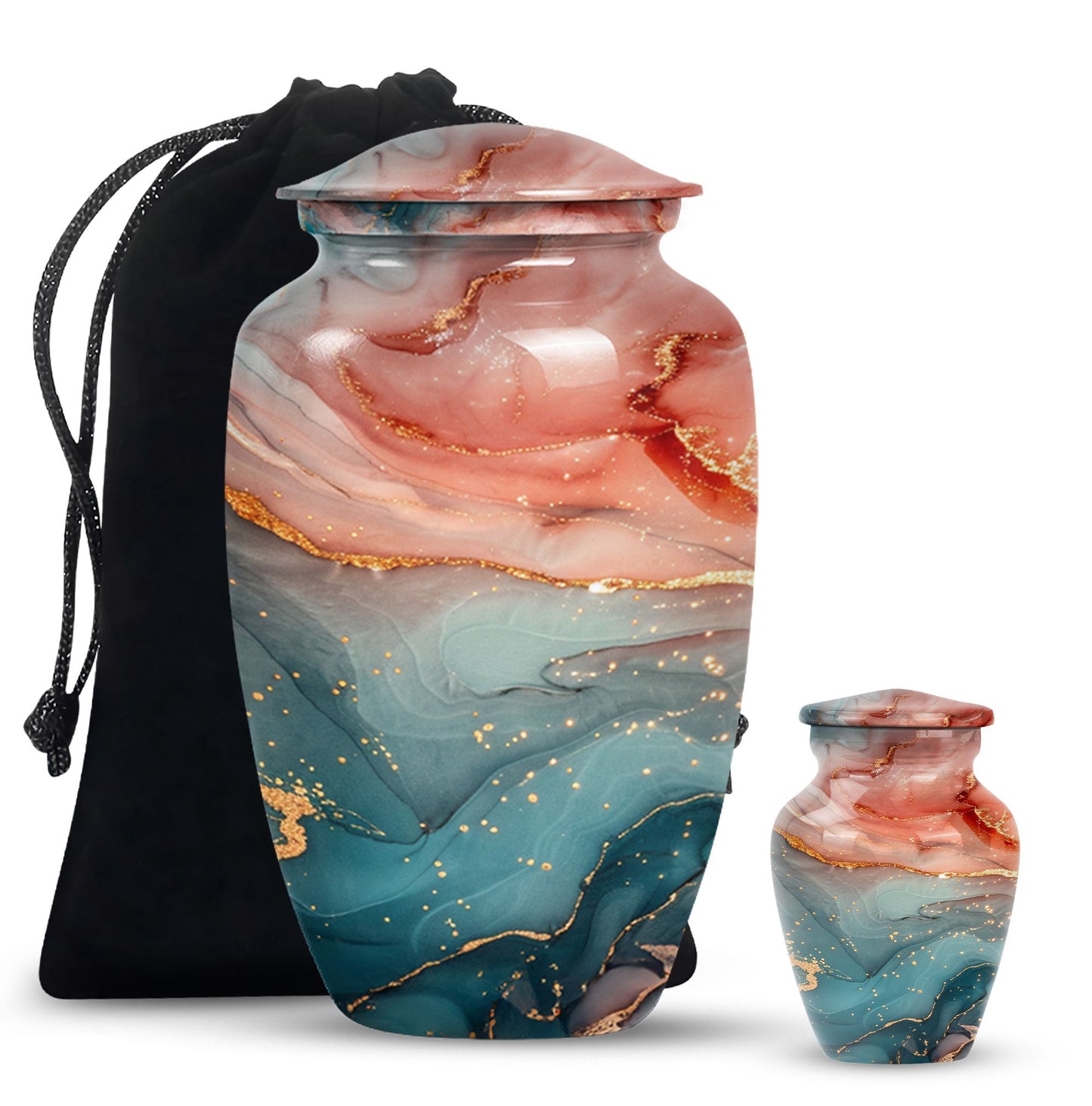 10 inch vibrant swirl classic urn for adult female ashes