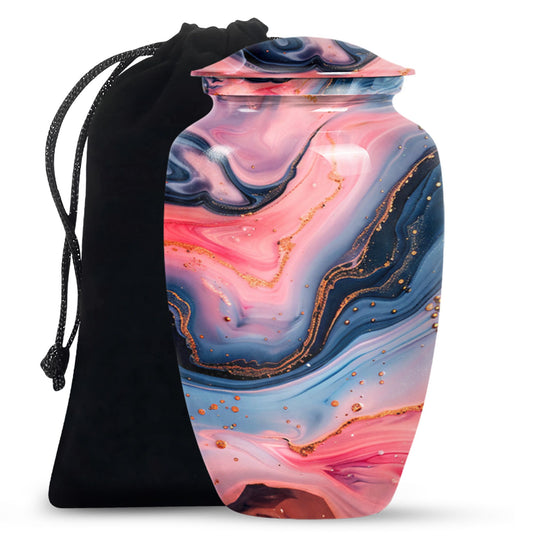 Abstract design, 10-inch Vibrant Swirl Urn