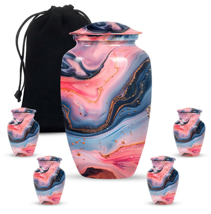 Abstract design, 10-inch Vibrant Swirl Urn