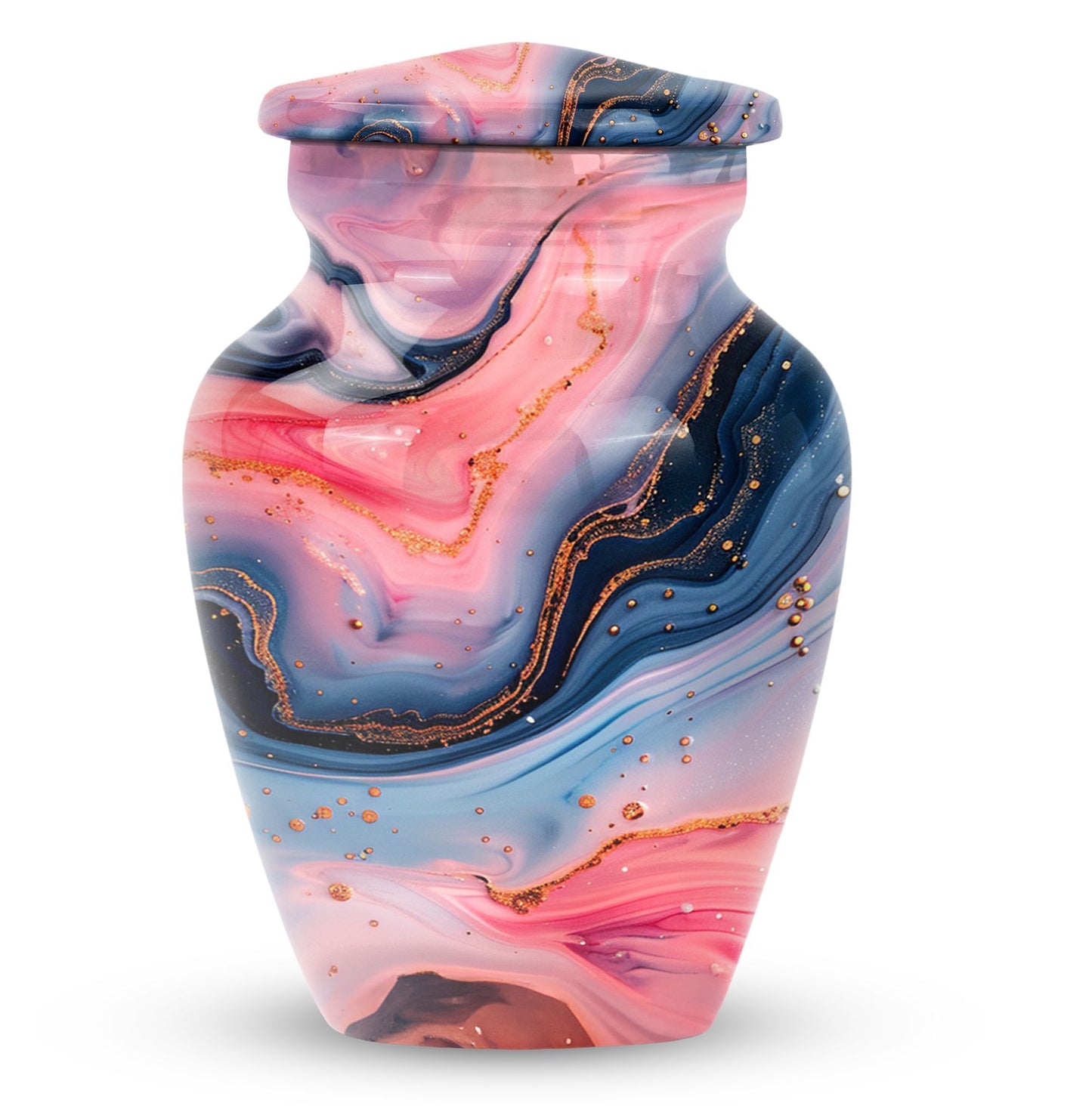 Abstract design, 10-inch Vibrant Swirl Urn