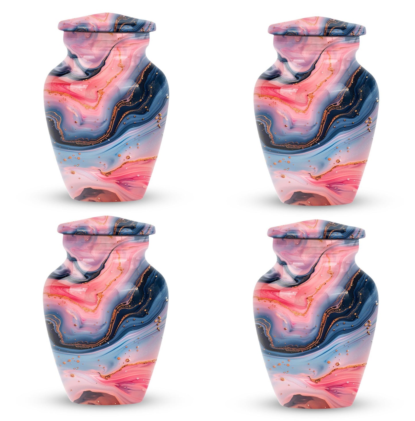 Abstract design, 10-inch Vibrant Swirl Urn