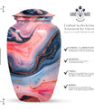 Abstract design, 10-inch Vibrant Swirl Urn