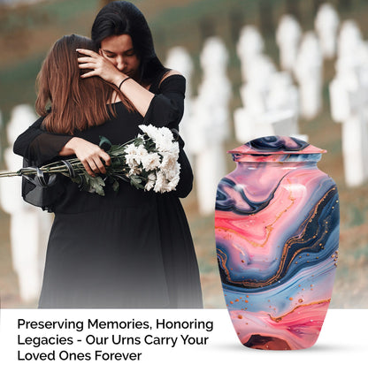 Abstract design, 10-inch Vibrant Swirl Urn