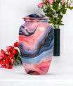 Abstract design, 10-inch Vibrant Swirl Urn