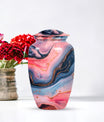 Abstract design, 10-inch Vibrant Swirl Urn