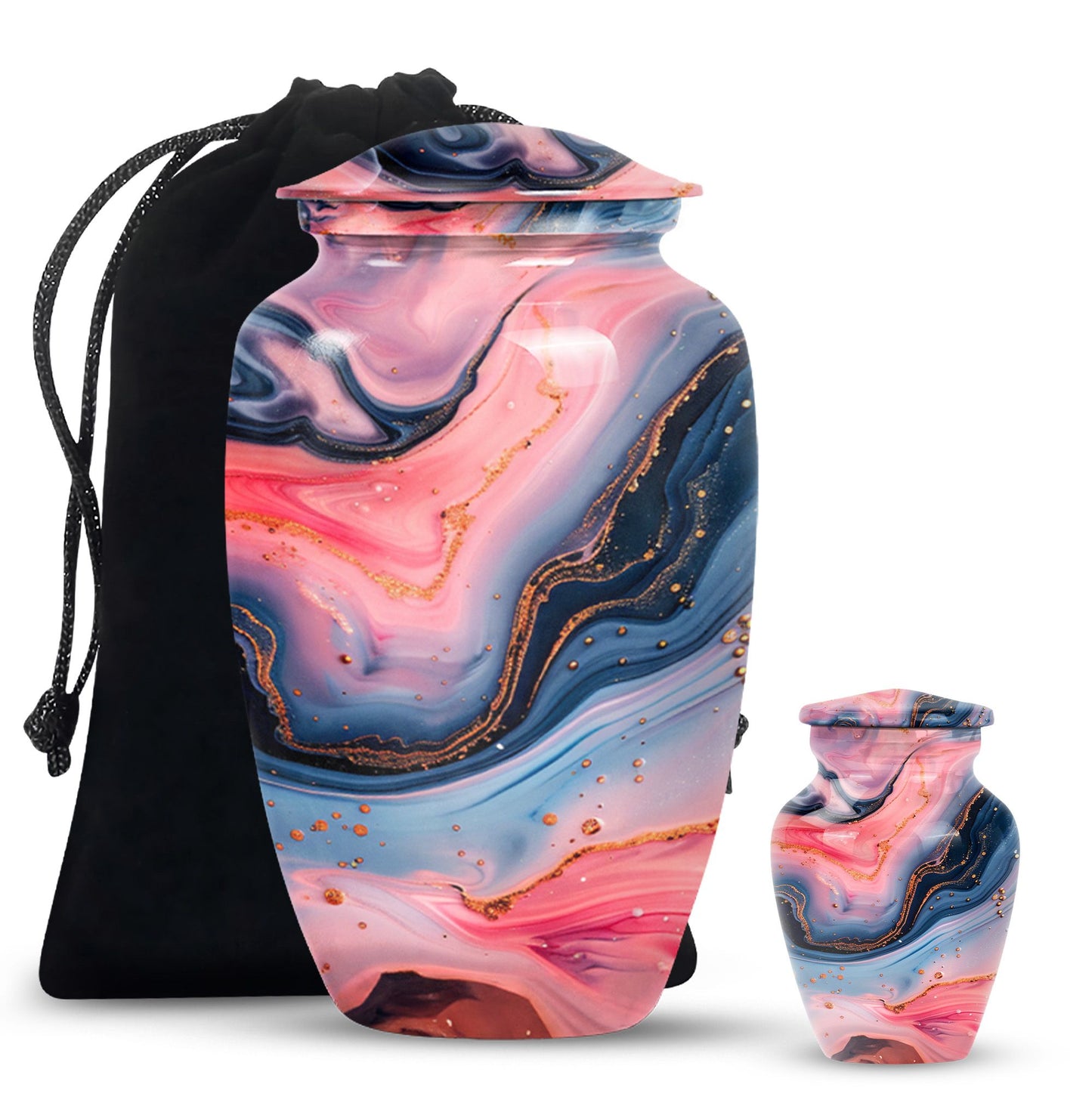 Abstract design, 10-inch Vibrant Swirl Urn