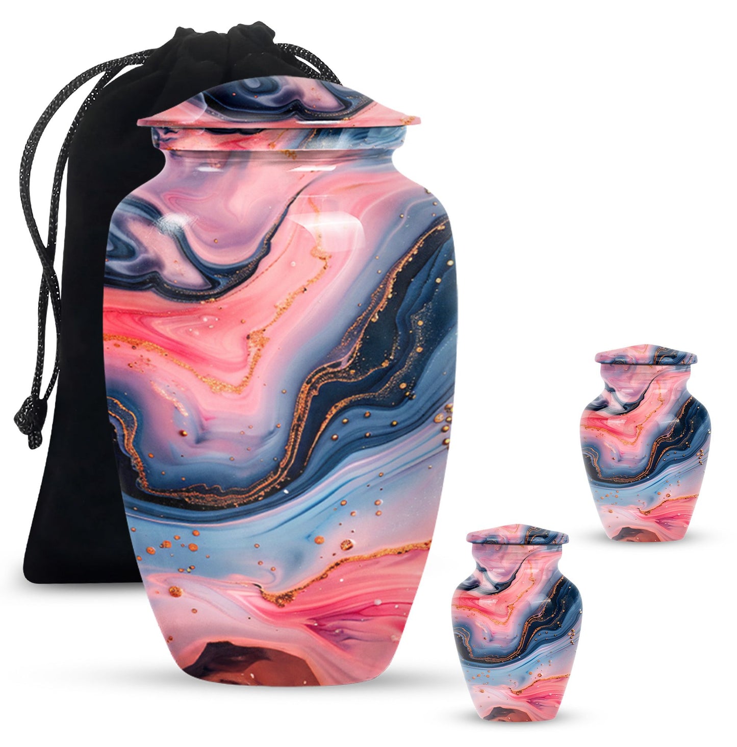 Abstract design, 10-inch Vibrant Swirl Urn