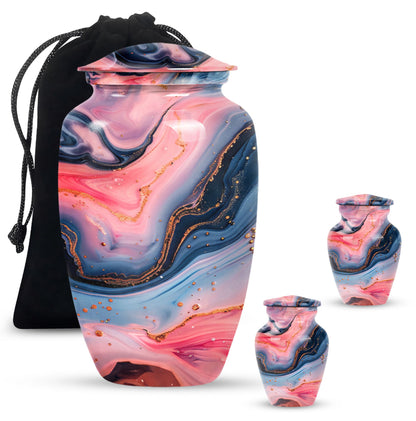 Abstract design, 10-inch Vibrant Swirl Urn