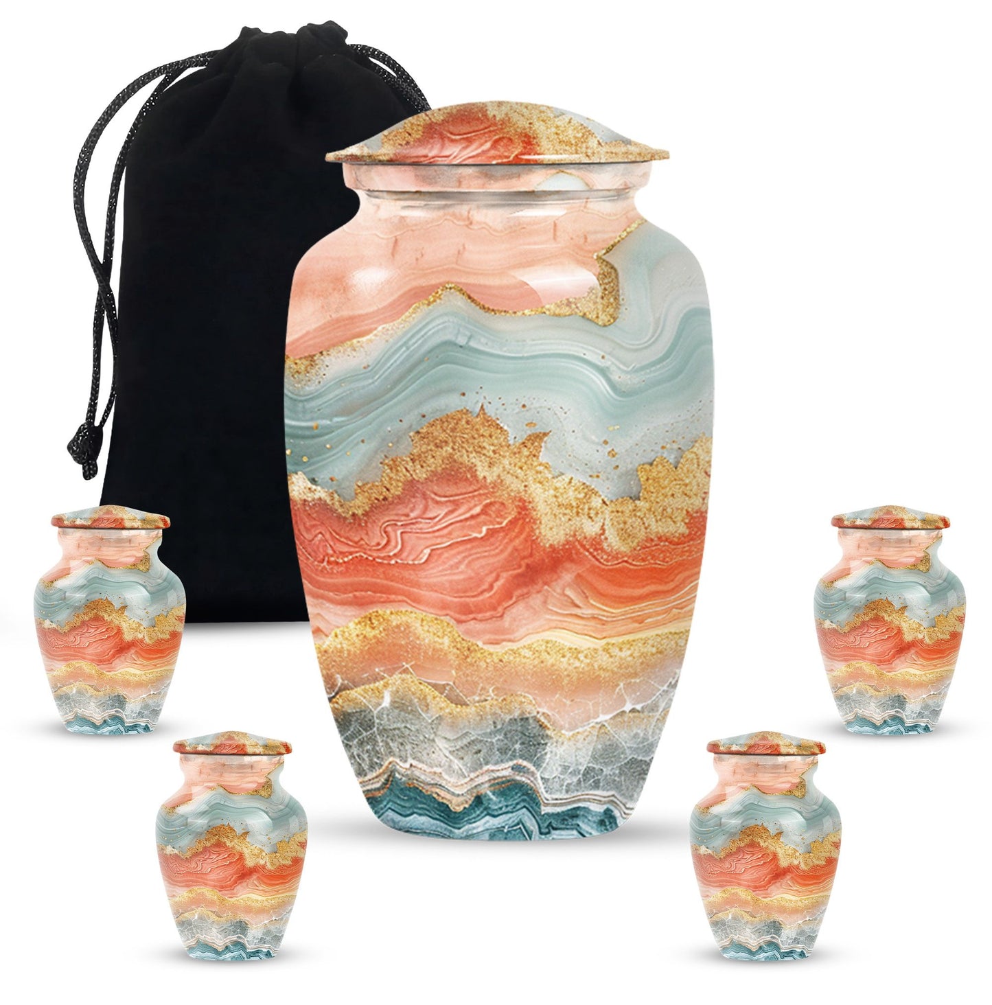 Classic 10-inch Vibrant Swirl Urn.