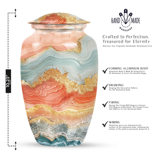 Classic 10-inch Vibrant Swirl Urn.