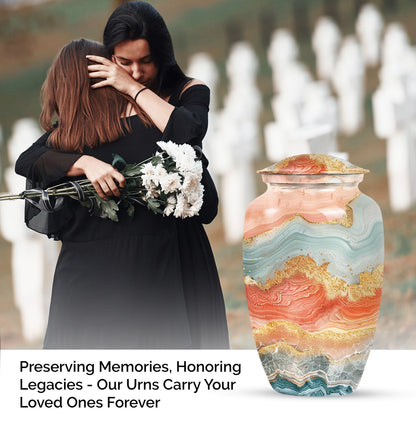 Classic 10-inch Vibrant Swirl Urn.