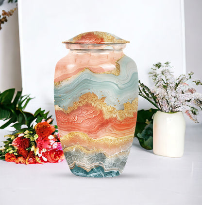 Classic 10-inch Vibrant Swirl Urn.
