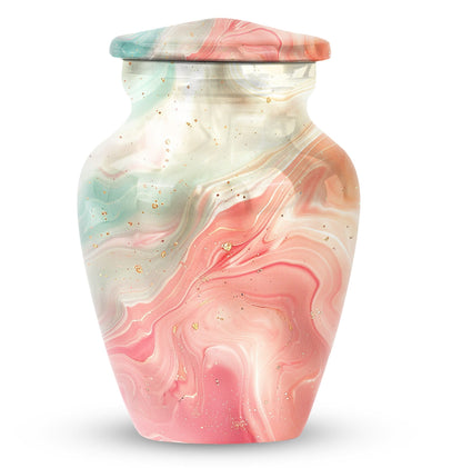 Vibrant Swirl Urn, classic design funeral urn, personalized