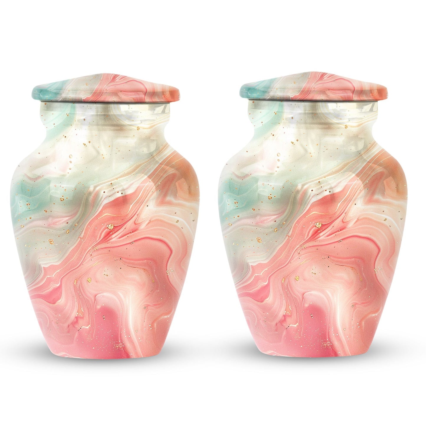 Vibrant Swirl Urn, classic design funeral urn, personalized