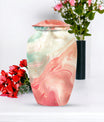 Vibrant Swirl Urn, classic design funeral urn, personalized