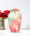 Vibrant Swirl Urn, classic design funeral urn, personalized