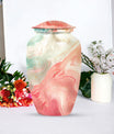 Vibrant Swirl Urn, classic design funeral urn, personalized