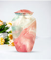 Vibrant Swirl Urn, classic design funeral urn, personalized