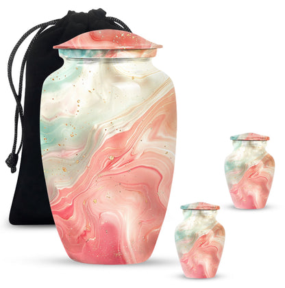 Vibrant Swirl Urn, classic design funeral urn, personalized