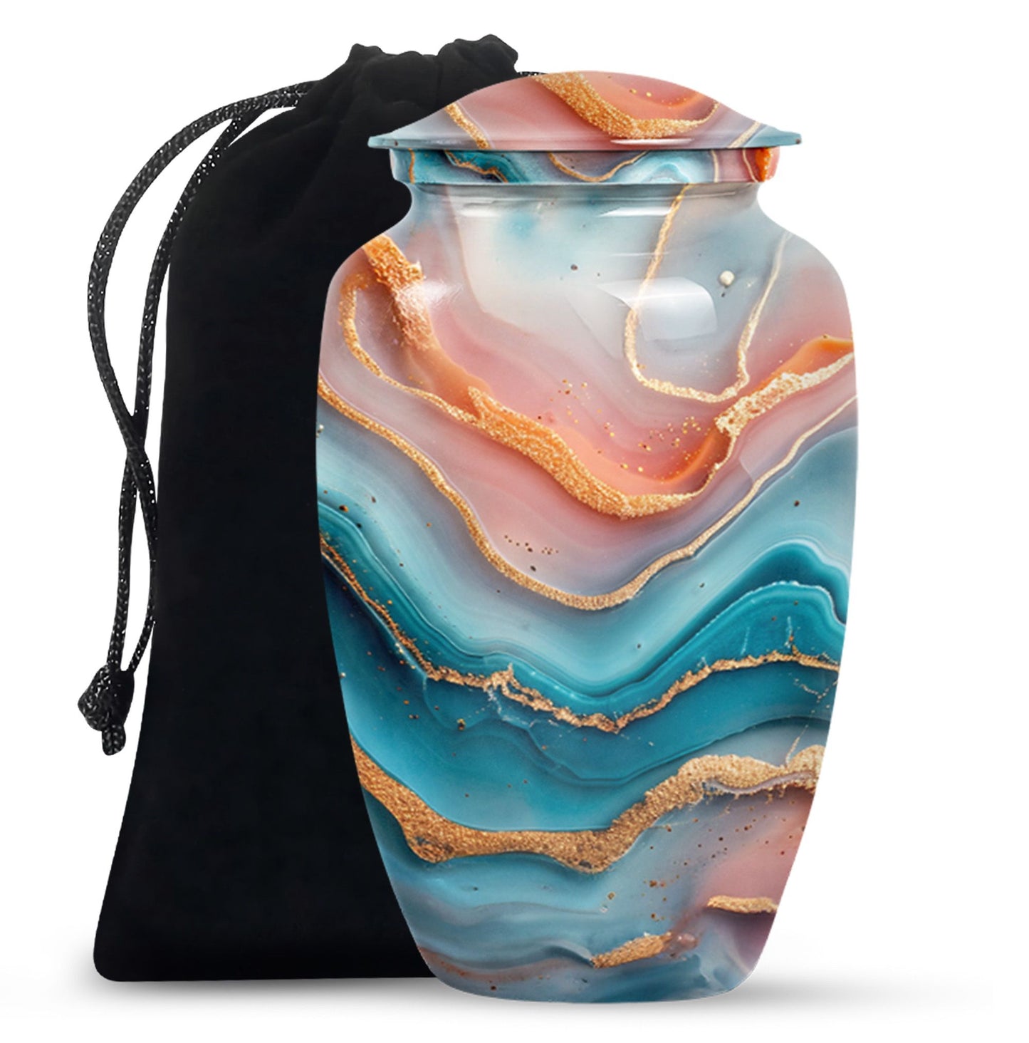 Vibrant Swirl Urn for adult ashes