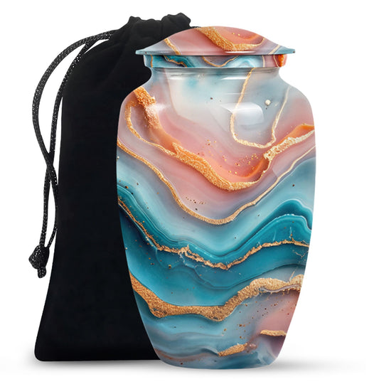 Vibrant Swirl Urn for adult ashes