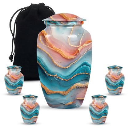 Vibrant Swirl Urn for adult ashes