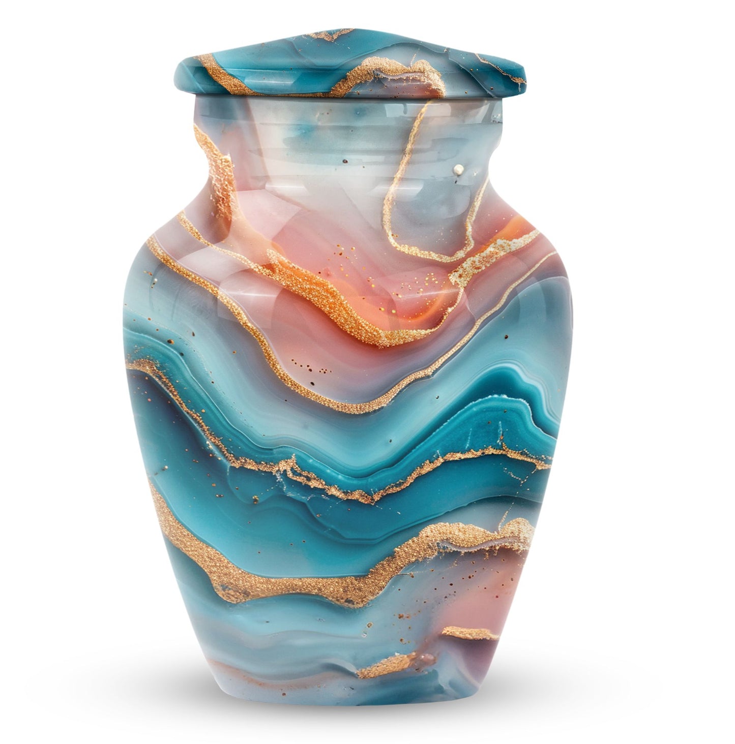 Vibrant Swirl Urn for adult ashes