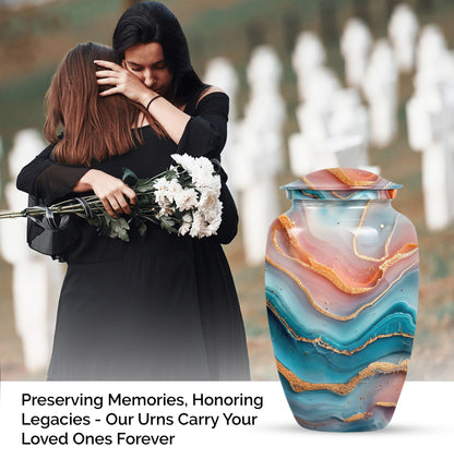 Vibrant Swirl Urn for adult ashes