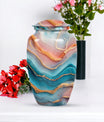 Vibrant Swirl Urn for adult ashes