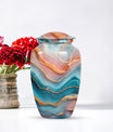 Vibrant Swirl Urn for adult ashes