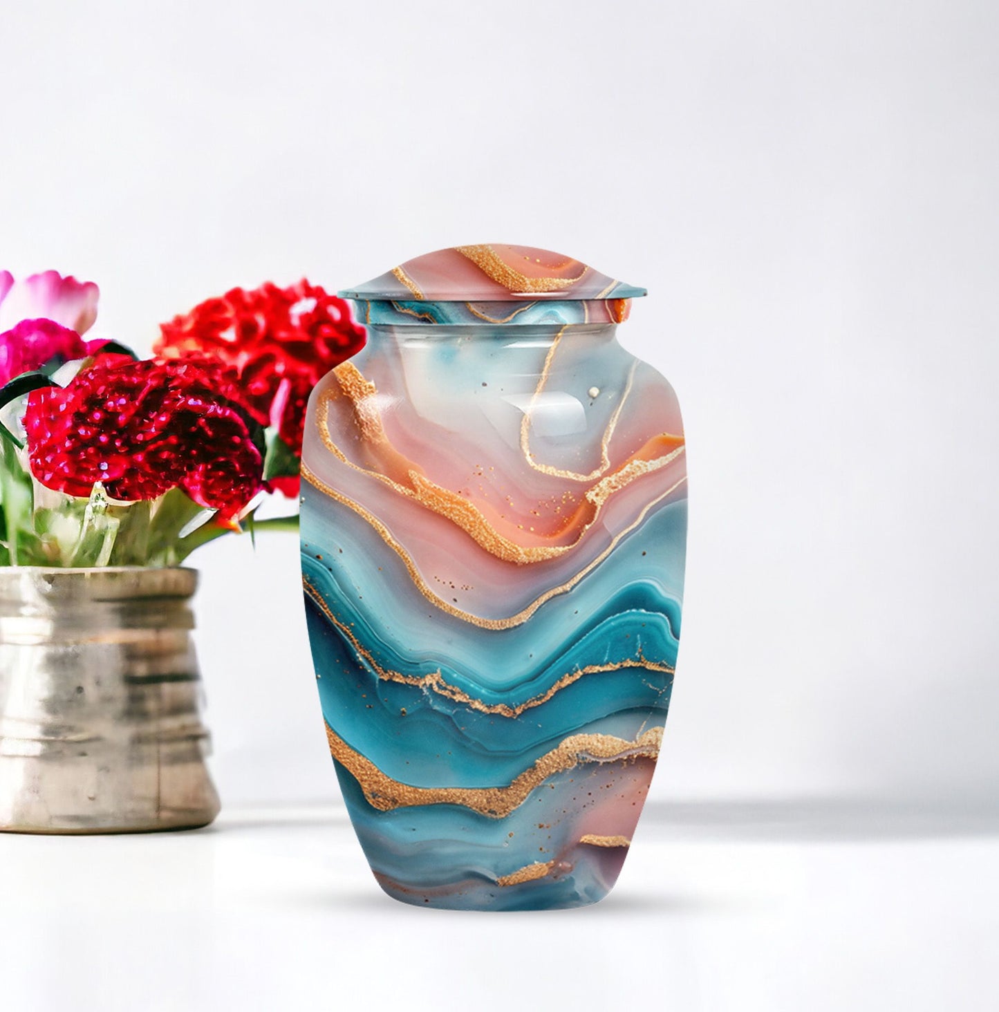 Vibrant Swirl Urn for adult ashes