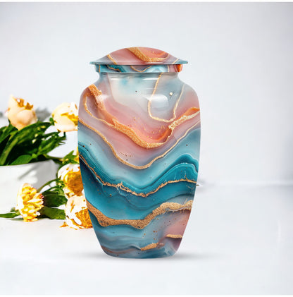 Vibrant Swirl Urn for adult ashes