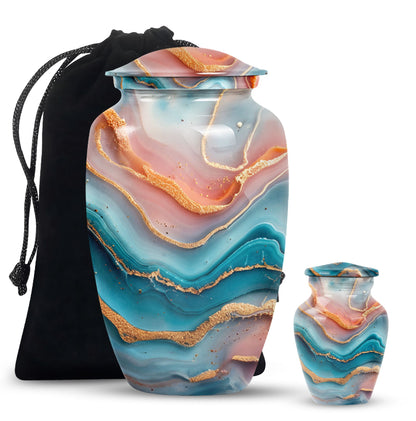 Vibrant Swirl Urn for adult ashes