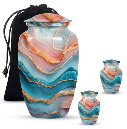Vibrant Swirl Urn for adult ashes
