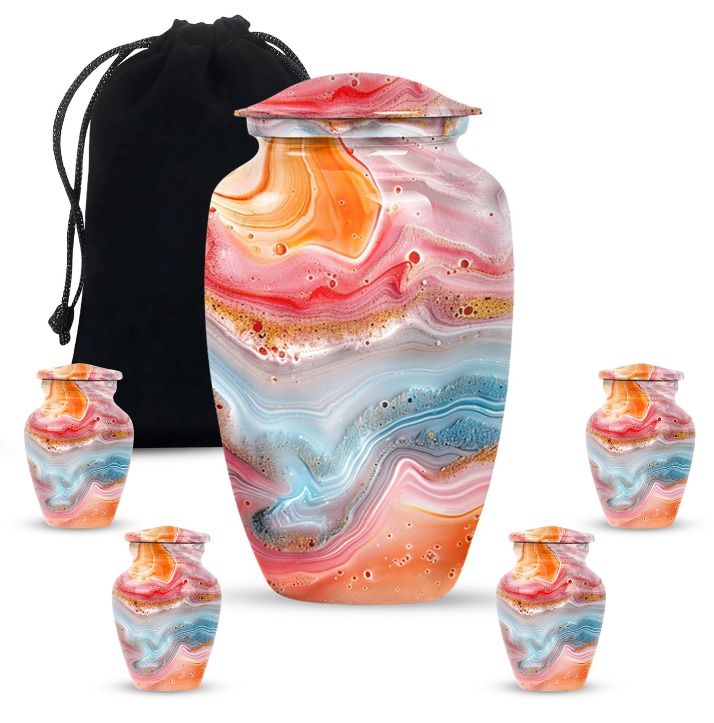 vibrant swirl cremation urn