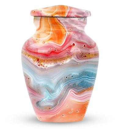 vibrant swirl cremation urn