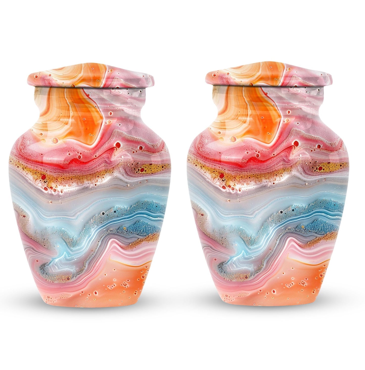 vibrant swirl cremation urn