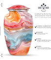 vibrant swirl cremation urn