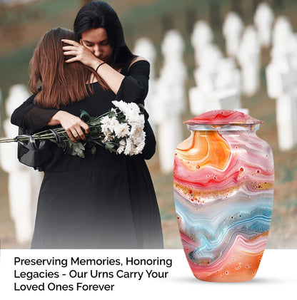 vibrant swirl cremation urn