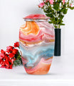 vibrant swirl cremation urn